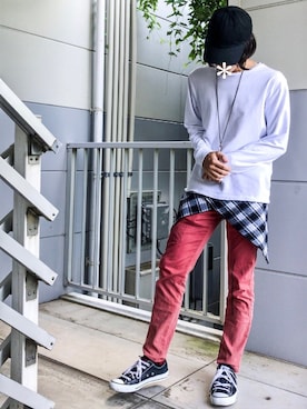 「裾シャツ」｜NONONOさん（メンズ・171cm）の夏コーディネート