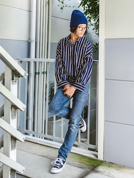 「Futier land（フューティアランド）のアイテム」を使った、NONONOさん（メンズ・171cm）の秋コーディネート