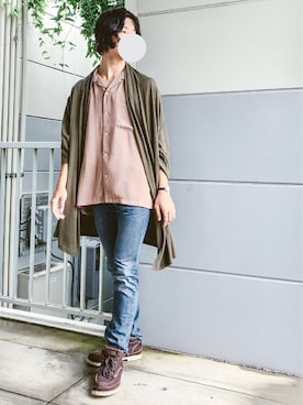 「チャイハネ（チャイハネ）のアイテム（カーディガン/ボレロ）」を使った、NONONOさん（メンズ・171cm）の秋コーディネート