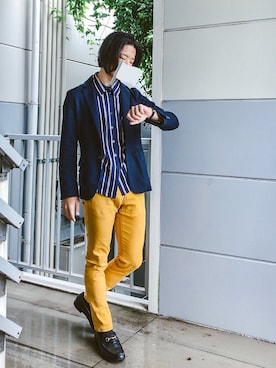 「Futier land（フューティアランド）のアイテム」を使った、NONONOさん（メンズ・171cm）の秋コーディネート