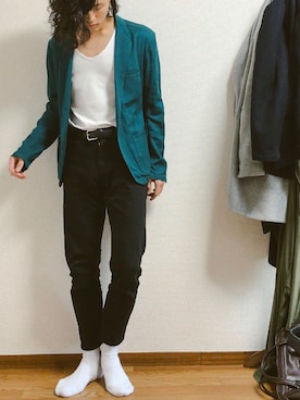 「zozoデニム」｜「アイテム（その他トップス）」を使った、NONONOさん（メンズ・171cm）の冬コーディネート