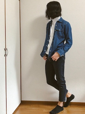 「zozoデニム」｜「アイテム（デニムジャケット）」を使った、NONONOさん（メンズ・171cm）の春コーディネート