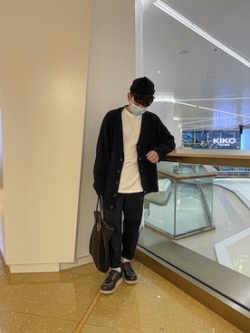 「GU（ジーユー）のアイテム（ダッフルコート）」を使った、PLさん（メンズ・171cm）の冬コーディネート