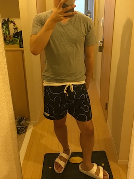 「Saturdays NYC（サタデーズ ニューヨークシティ ）のアイテム（水着/着物・浴衣）」を使った、Cさん（メンズ・175cm）の夏コーディネート