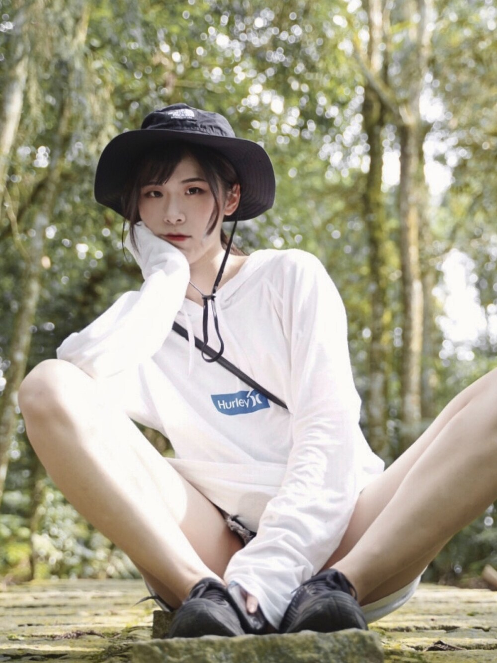 「girl、Taiwan、ootd」｜「THE NORTH FACEのザ ノース フェイス THE NORTH FACE Horizon Hat（ハット、ブラック系）」を使った、68yyyyyさん（レディース・172cm）の秋コーディネートの1枚目の写真