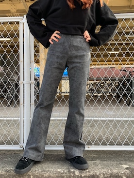 「VANS（バンズ）のVANS ヴァンズ ERA CRP エラ CRP V3470S 18SP S/BLACK（スニーカー）」を使った、lazyandeasyさん（レディース・158cm）の秋コーディネート