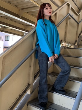 「VANS（バンズ）のVANS ヴァンズ ERA CRP エラ CRP V3470S 18SP S/BLACK（スニーカー）」を使った、lazyandeasyさん（レディース・158cm）の冬コーディネート