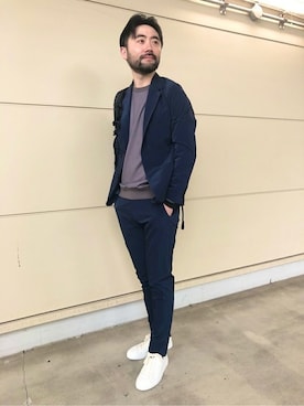 「EDIFICE（エディフィス）のアイテム」を使った、eimuさん（メンズ・171cm）の冬コーディネート