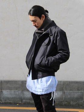 「nonnative（ノンネイティブ）のアイテム（ブルゾン）」を使った、k.yさん（メンズ・173cm）の冬コーディネート
