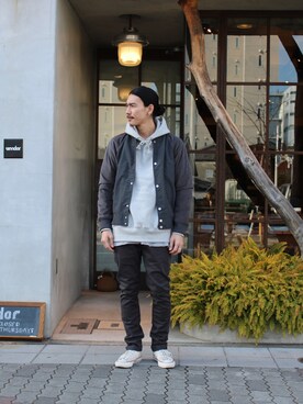 「nonnative（ノンネイティブ）のアイテム（ブルゾン）」を使った、k.yさん（メンズ・173cm）の春コーディネート
