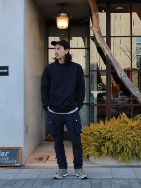 「nonnative（ノンネイティブ）のアイテム（スウェット）」を使った、k.yさん（メンズ・173cm）の春コーディネート
