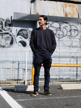 「nonnative（ノンネイティブ）のアイテム（カーゴパンツ）」を使った、k.yさん（メンズ・173cm）の春コーディネート