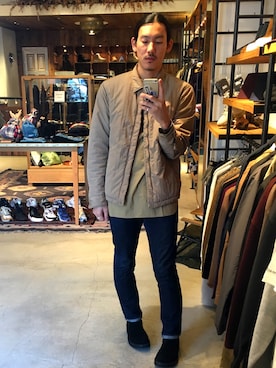 「nonnative（ノンネイティブ）のアイテム（ブルゾン）」を使った、k.yさん（メンズ・173cm）の冬コーディネート