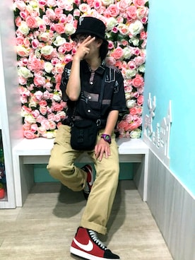 「DEMARCOLAB（デマルコラブ）のアイテム」を使った、失眠人森剩麜組さん（メンズ・167cm）の冬コーディネート
