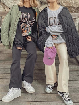 「CONVERSE（コンバース）のconverse（コンバース） ALL STAR OX（オールスターOX）（スニーカー）」を使った、nonさん（レディース・163cm）の冬コーディネート