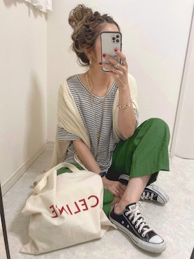 「CONVERSE（コンバース）のconverse（コンバース） ALL STAR OX（オールスターOX）（スニーカー）」を使った、nonさん（レディース・163cm）の春コーディネート
