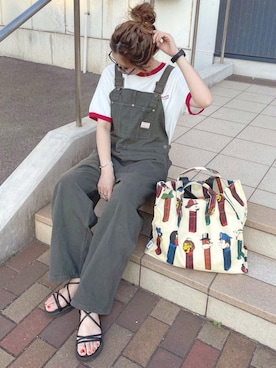 「ear PAPILLONNER（イアパピヨネ）のアイテム」を使った、nonさん（レディース・163cm）の夏コーディネート