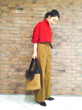 Moe Harayamaさん（レディース・164cm）の秋コーディネート