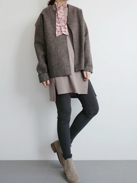 「アイテム（レギンス/スパッツ）」を使った、holicholicさん（レディース・160cm）の冬コーディネート