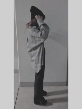 「a.g.plus（エージープラス）のアイテム（パンツ）」を使った、Natsumi Harimaさん（レディース・151cm）の秋コーディネート