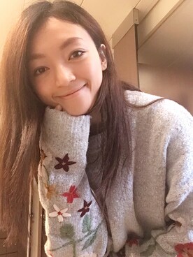 「PULL&BEAR（プルアンドベア）のアイテム（ブルゾン）」を使った、Jocelyn Wongさん（レディース・165cm）の冬コーディネート