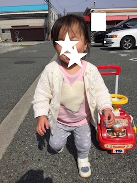 「babyGAP（babyGAP）のアイテム（カーディガン/ボレロ、ホワイト系）」を使った、あさchocoさん（レディース）の夏コーディネート
