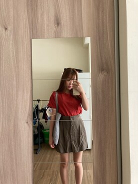 「FOREVER 21（フォーエバー トゥエンティーワン）のアイテム（エコバッグ/サブバッグ）」を使った、labeljuiceさん（レディース・155cm）の冬コーディネート