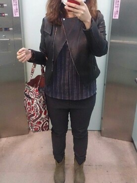 「fall style」｜「アイテム（その他アウター）」を使った、yungさん（レディース・160cm）の春コーディネート