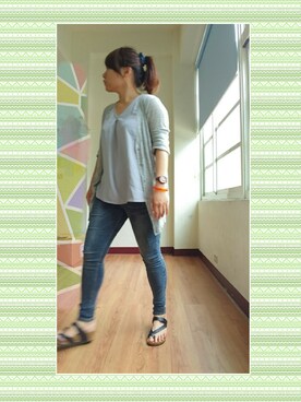 「simple」｜「アイテム（その他アウター）」を使った、yungさん（レディース・160cm）の春コーディネート