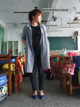 「アイテム（シャツワンピース）」を使った、yungさん（レディース・160cm・20代）の秋コーディネート