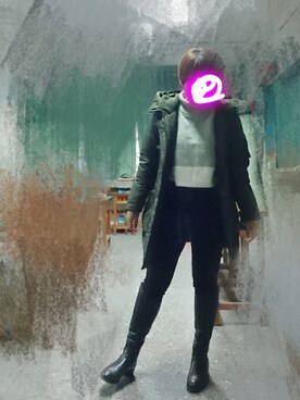 「アイテム（ダウンジャケット/コート）」を使った、yungさん（レディース・160cm・20代）の春コーディネート