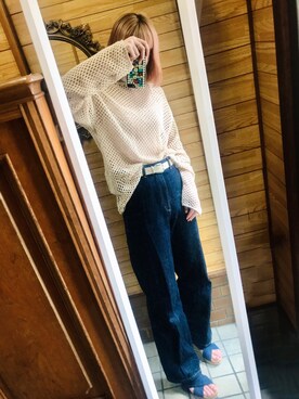 「SOMETHING（サムシング）のアイテム（シューズ）」を使った、Ka～～さん（レディース・160cm）の夏コーディネート