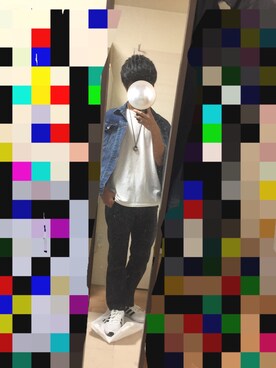 「UNIQLO（ユニクロ）のアイテム（デニムジャケット、ブルー系）」を使った、yuuさん（メンズ・173cm）の秋コーディネート