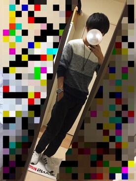 「adidas（アディダス）のアイテム（スニーカー、ホワイト系）」を使った、yuuさん（メンズ・173cm）の秋コーディネート