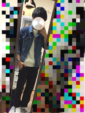 「UNIQLO（ユニクロ）のアイテム（デニムジャケット、ブルー系）」を使った、yuuさん（メンズ・173cm）の秋コーディネート