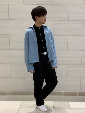 「JUNRED（ジュンレッド）のアイテム（カバーオール）」を使った、ucchiさん（メンズ・170cm）の春コーディネート