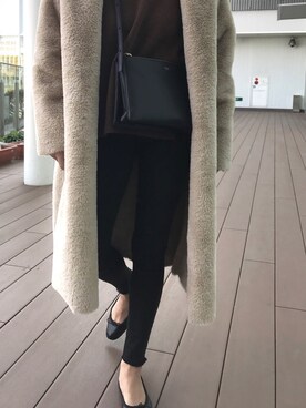 「CELINE」｜「アイテム（その他アウター）」を使った、 #yumarutoさん（レディース・161cm）の春コーディネート