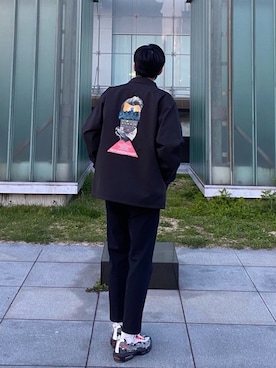 「UNDERCOVER（アンダーカバー）のアイテム（ナイロンジャケット）」を使った、kojikedさん（メンズ・178cm）の春コーディネート