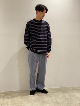「Steven Alan（スティーブンアラン）の＜Steven Alan＞ NYLN/OX SUPER BAGGY TAPERED PANTS/パンツ（その他パンツ、ブルー系）」を使った、Shouichi Yokoyamaさん（メンズ・178cm）の夏コーディネート