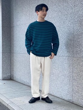 「BEAUTY&YOUTH UNITED ARROWS（ビューティーアンドユースユナイテッドアローズ）のBY フレンチ プレーントゥ シューズ（ドレスシューズ、ブラック系）」を使った、Shouichi Yokoyamaさん（メンズ・178cm）の冬コーディネート