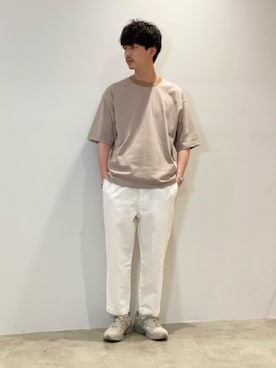 「BEAUTY&YOUTH UNITED ARROWS（ビューティーアンドユースユナイテッドアローズ）のBY モダン デニム オッドパンツ（デニムパンツ、ホワイト系）」を使った、Shouichi Yokoyamaさん（メンズ・178cm）の春コーディネート