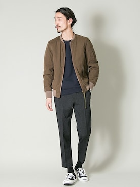 「WORK NOT WORK URBAN RESEARCH（ワークノットワークアーバンリサーチ）のアイテム（その他アウター）」を使った、otsukiさん（メンズ・184cm）の冬コーディネート