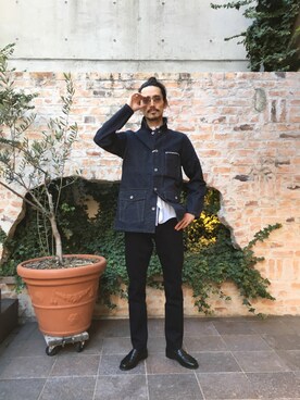 「アーバンリサーチ」｜「アイテム（カバーオール）」を使った、otsukiさん（メンズ・184cm）の春コーディネート