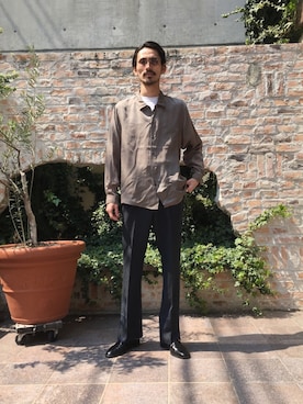 「semoh（セモー）のアイテム（トップス）」を使った、otsukiさん（メンズ・184cm）の春コーディネート
