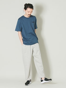 「MANUAL ALPHABET（マニュアル アルファベット）のアイテム（パンツ）」を使った、otsukiさん（メンズ・184cm）の夏コーディネート