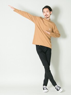 「Vincent et Mireille（バンソンエミレイユ）のアイテム」を使った、otsukiさん（メンズ・184cm）の秋コーディネート