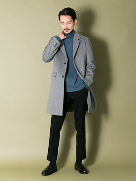 「URBAN RESEARCH（アーバンリサーチ）のアイテム（チェスターコート）」を使った、otsukiさん（メンズ・184cm）の秋コーディネート