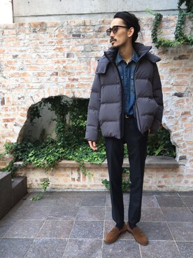 「URBAN RESEARCH（アーバンリサーチ）のアイテム（ダウンジャケット/コート）」を使った、otsukiさん（メンズ・184cm）の秋コーディネート