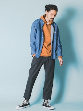 「コンバース ハイカット」｜otsukiさん（メンズ・184cm）の冬コーディネート
