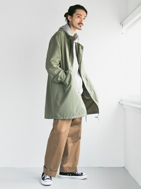 「URBAN RESEARCH（アーバンリサーチ）のアイテム（モッズコート）」を使った、otsukiさん（メンズ・184cm）の冬コーディネート